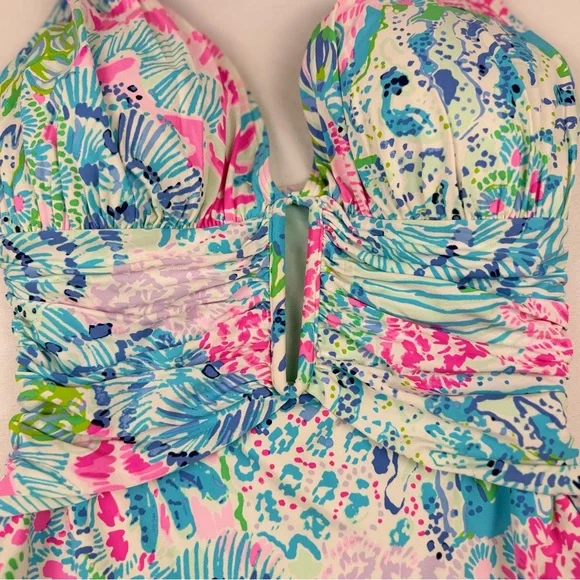Lilly Pulitzer Lanai Halter One-Piece Swimsuit in Sink or Swim Size 4 EUC - Picture 3 of 14